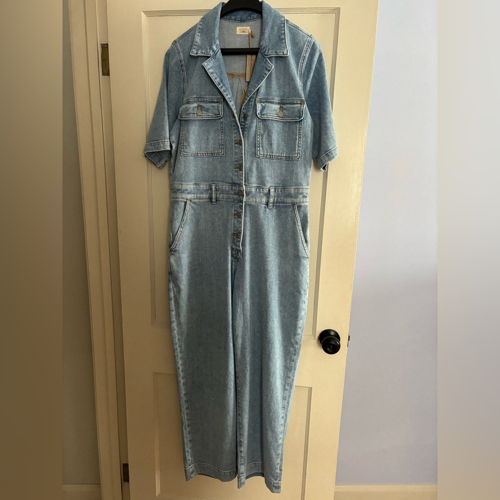 Faherty Blue Denim Apparel Jump Suit
